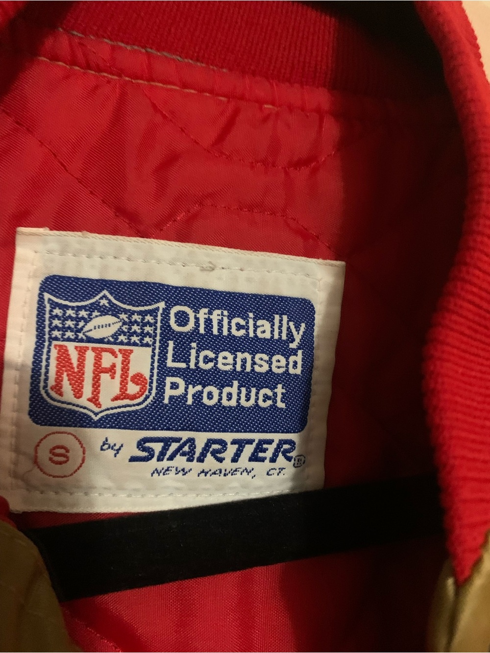 Vintage 90’s San Francisco 49ers Gold  Starter Jacket Satin Shiny NFL Size Small - Picture 11 of 11
